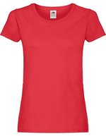Fruit of the Loom T-Shirt mit Slim Passform für Damen, White XS, F111 – Rosso