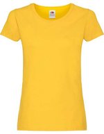 Fruit of the Loom T-Shirt mit Slim Passform für Damen, White XS, F111 – Girasole