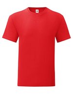 Fruit of the Loom Iconic T-Shirt 100% Baumwolle, Fashion Fit, Natural M, F130 – Red