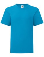 Fruit of the Loom Kids' Iconic T-Shirt Slim-Passform Baumwolle – Azure Blue