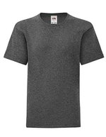 Fruit of the Loom Kids' Iconic T-Shirt Slim-Passform Baumwolle – Dark Heather Grey