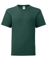 Fruit of the Loom Kids' Iconic T-Shirt Slim-Passform Baumwolle, White 104, F130K – Vert foret