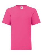 Fruit of the Loom Kids' Iconic T-Shirt Slim-Passform Baumwolle, White 104, F130K – Fuchsia