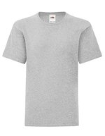 Fruit of the Loom Kids' Iconic T-Shirt Slim-Passform Baumwolle, White 104, F130K – Chine Gris