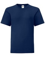 Fruit of the Loom Kids' Iconic T-Shirt Slim-Passform Baumwolle, White 104, F130K – Marine