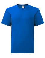 Fruit of the Loom Kids' Iconic T-Shirt Slim-Passform Baumwolle, White 104, F130K – Bleu royal