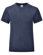 Fruit of the Loom Mädchen T-Shirt Iconic, Baumwolle, tailliert, White 128, F131K – Chine Marine