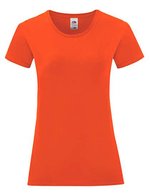 Fruit of the Loom T-Shirt Iconic – Baumwolle, Rundhals für Damen, White XS, F131 – Fiamma