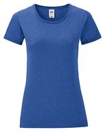 Fruit of the Loom T-Shirt Iconic – Baumwolle, Rundhals für Damen, White XS, F131 – Melange Reale
