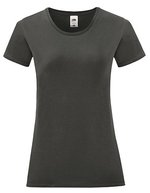 Fruit of the Loom T-Shirt Iconic – Baumwolle, Rundhals für Damen, White XS, F131 – Chiaro Grafite (Unito)
