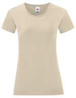 Fruit of the Loom T-Shirt Iconic – Baumwolle, Rundhals für Damen, White XS, F131 – Naturale