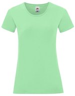 Fruit of the Loom T-Shirt Iconic – Baumwolle, Rundhals für Damen, White XS, F131 – Neo Menta