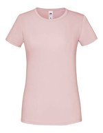 Fruit of the Loom T-Shirt Iconic – Baumwolle, Rundhals für Damen, White XS, F131 – Polvere Rosa