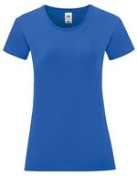 Fruit of the Loom T-Shirt Iconic – Baumwolle, Rundhals für Damen, White XS, F131 – Blu reale