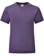 Fruit of the Loom Mädchen T-Shirt Iconic, Baumwolle, tailliert, White 128, F131K – Chine Violet