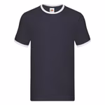 Fruit of the Loom Ringer T-Shirt mit Rundhalsausschnitt, White/Black L, F159 – Bild 3