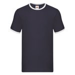 Fruit of the Loom Ringer T-Shirt mit Rundhalsausschnitt, Black/White S, F159 – Bild 3