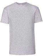 Fruit of the Loom Ikonisches Rundhals-T-Shirt aus Baumwolle, Azure Blue S, F185 – Chine Gris