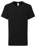 Fruit of the Loom Iconic 195 T-Shirt aus Baumwolle für Kinder – Black