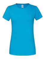 Slim-Fit Crew Neck T-Shirt 195 g/m² for Ladies – Azure Blue
