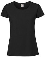 Slim-Fit Crew Neck T-Shirt 195 g/m² for Ladies – Black