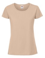 Fruit of the Loom Slim-Fit Rundhals T-Shirt 195 g/m² für Damen, White XS, F186 – Deserto Sabbia