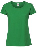 Fruit of the Loom Slim-Fit Rundhals T-Shirt 195 g/m² für Damen, White XS, F186 – Verde kelly