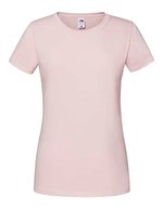 Fruit of the Loom Slim-Fit Rundhals T-Shirt 195 g/m² für Damen, White XS, F186 – Polvere Rosa