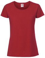 Fruit of the Loom Slim-Fit Rundhals T-Shirt 195 g/m² für Damen, White XS, F186 – Rosso