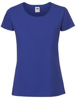 Fruit of the Loom Slim-Fit Rundhals T-Shirt 195 g/m² für Damen, White XS, F186 – Blu reale