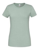 Fruit of the Loom Slim-Fit Rundhals T-Shirt 195 g/m² für Damen, White XS, F186 – Salvia