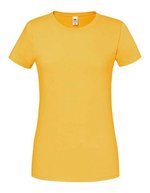Fruit of the Loom Slim-Fit Rundhals T-Shirt 195 g/m² für Damen, White XS, F186 – Girasole
