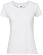 Slim-Fit Crew Neck T-Shirt 195 g/m² for Ladies – White