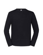 Fruit of the Loom Ikonisches Langarm-T-Shirt 195 Baumwolle – Black