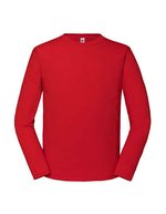 Fruit of the Loom Ikonisches Langarm-T-Shirt 195 Baumwolle – Red
