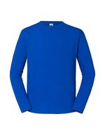 Fruit of the Loom Ikonisches Langarm-T-Shirt 195 Baumwolle, White XS, F195 – Bleu royal