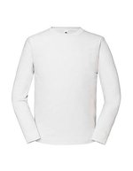 Fruit of the Loom Ikonisches Langarm-T-Shirt 195 Baumwolle – White