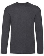 Fruit of the Loom Langarm T-Shirt aus 100% Baumwolle – Dark Grey Heather