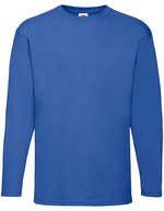 Fruit of the Loom Langarm T-Shirt aus 100% Baumwolle, White M, F240 – Royal Blue