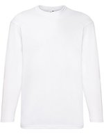 Fruit of the Loom Langarm T-Shirt aus 100% Baumwolle – White