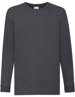 Fruit of the Loom Langarm T-Shirt 100% Baumwolle für Kinder in, 104 (F240K – Dark Grey Heather