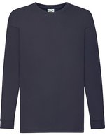 Fruit of the Loom Langarm T-Shirt 100% Baumwolle für Kinder in, 104 (F240K – Deep Navy