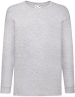 Fruit of the Loom Langarm T-Shirt 100% Baumwolle für Kinder in, 104 (F240K – Heather Grey