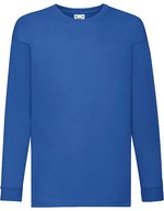 Fruit of the Loom Langarm T-Shirt 100% Baumwolle für Kinder in, 104 (F240K, F240K – Bleu royal