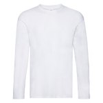 Fruit of the Loom Langarm T-Shirt aus 100% Baumwolle, White M, F243 – Bild 3