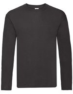 Fruit of the Loom Langarm T-Shirt aus 100% Baumwolle – Black