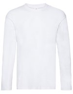 Fruit of the Loom Langarm T-Shirt aus 100% Baumwolle – White