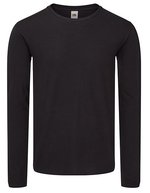 Fruit of the Loom Langarmshirt Iconic 150 aus Baumwolle – Black