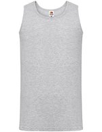 Fruit of the Loom Ärmelloses Basic-T-Shirt aus Baumwolle, Black S, F260 – Heather Grey