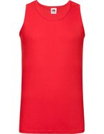 Fruit of the Loom Ärmelloses Basic-T-Shirt aus Baumwolle, Black S, F260 – Red
